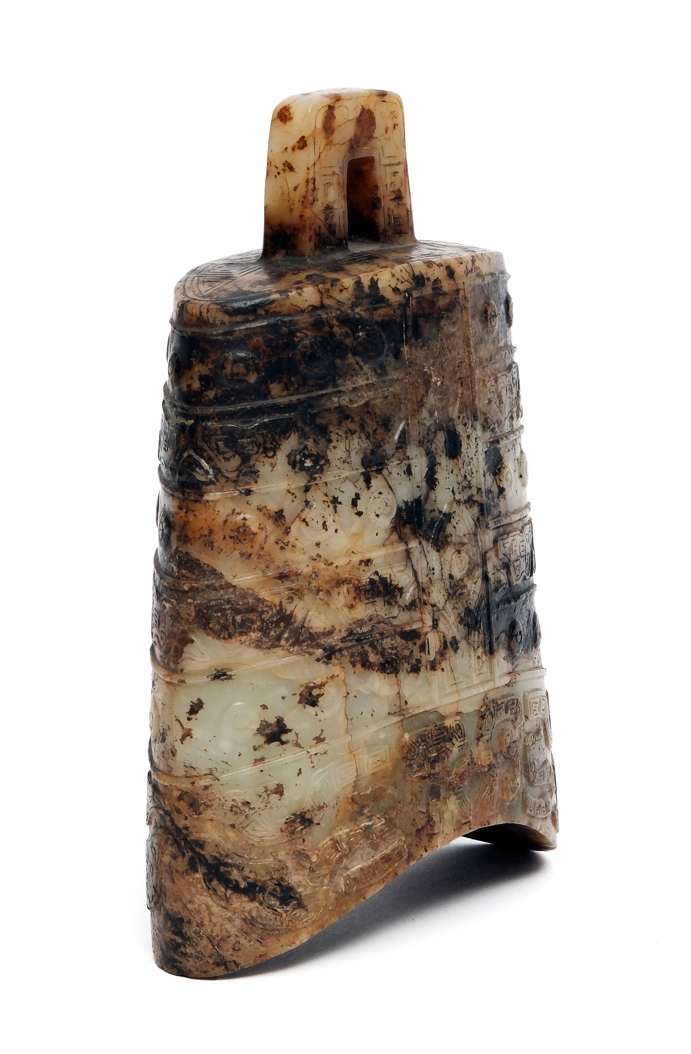 Chinese jade bell - side view