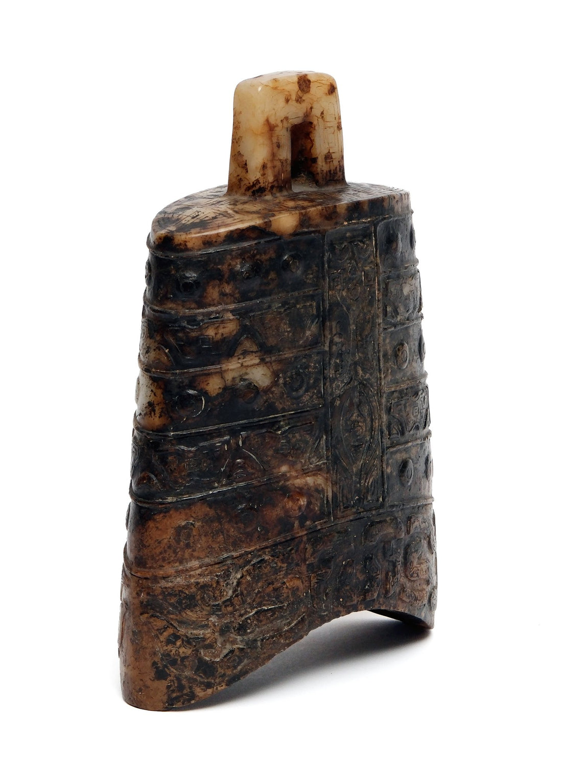 Chinese jade bell - angle view